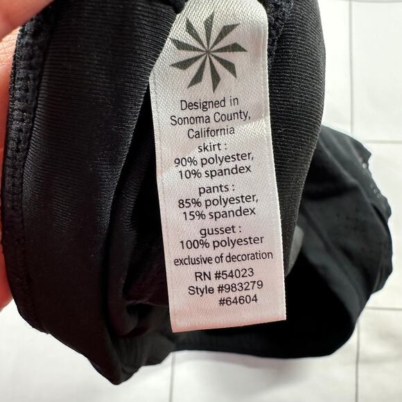 Athleta Shorts Womens Large Black Prism 2 in 1 Athletic Mesh Running Stretch Gym - Picture 4 of 11